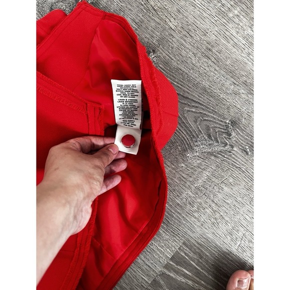 Bagatelle Red Vest Sleeveless Women Button Up Lined Orange Small Office Work - Picture 4 of 9